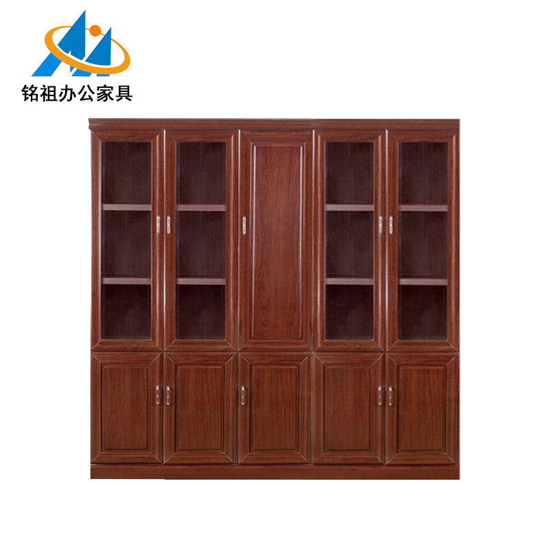 五門油漆帶玻璃文件柜