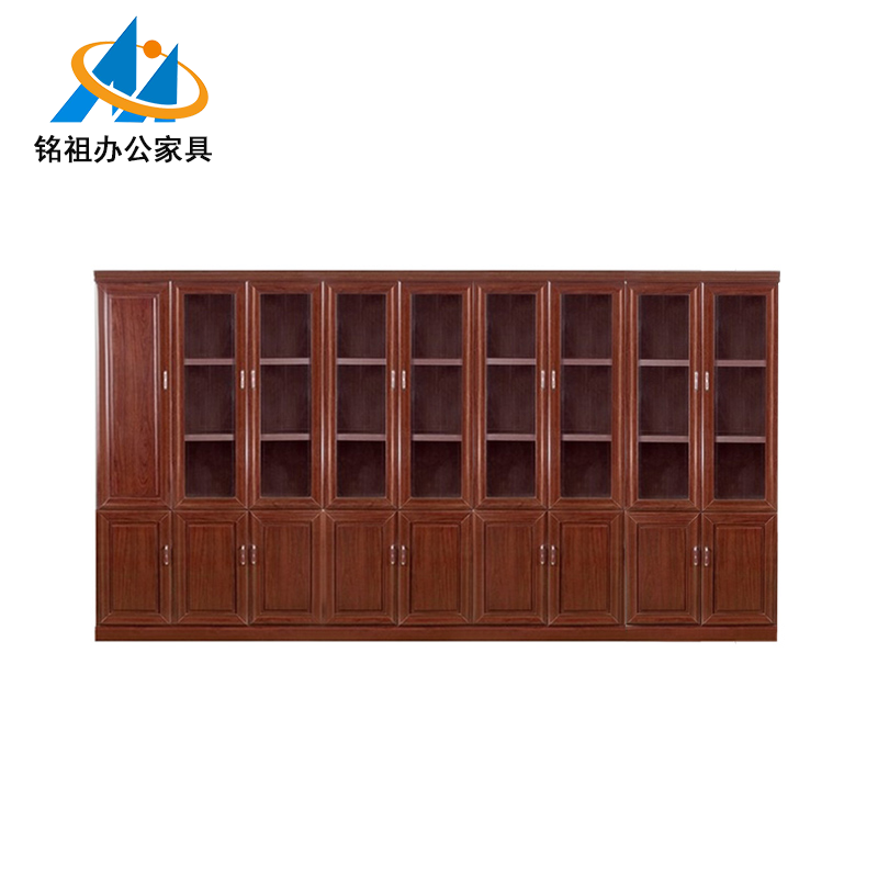 九門油漆帶玻璃文件柜
